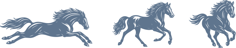 Stallion Bespoke Three Running Stallions Brand Emblem