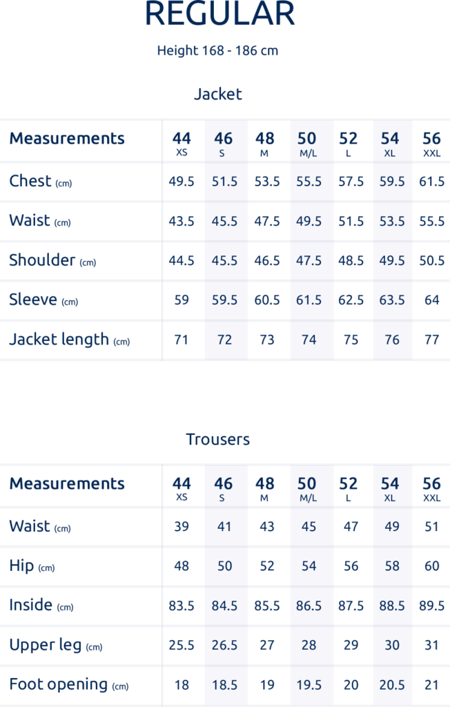 Size Guide Stallion Bespoke